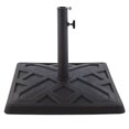 thumbnail image 3 of Square Polyresin Metal Umbrella Base in Antique Bronze, 3 of 7