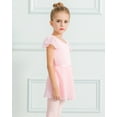 thumbnail image 2 of Stelle Ballet Leotard Flutter Sleeve with Separate Adjustable Tie Skirt Tights Ballerina Dancewear Combo for Girls,Ballet Pink,7 Years, 2 of 7
