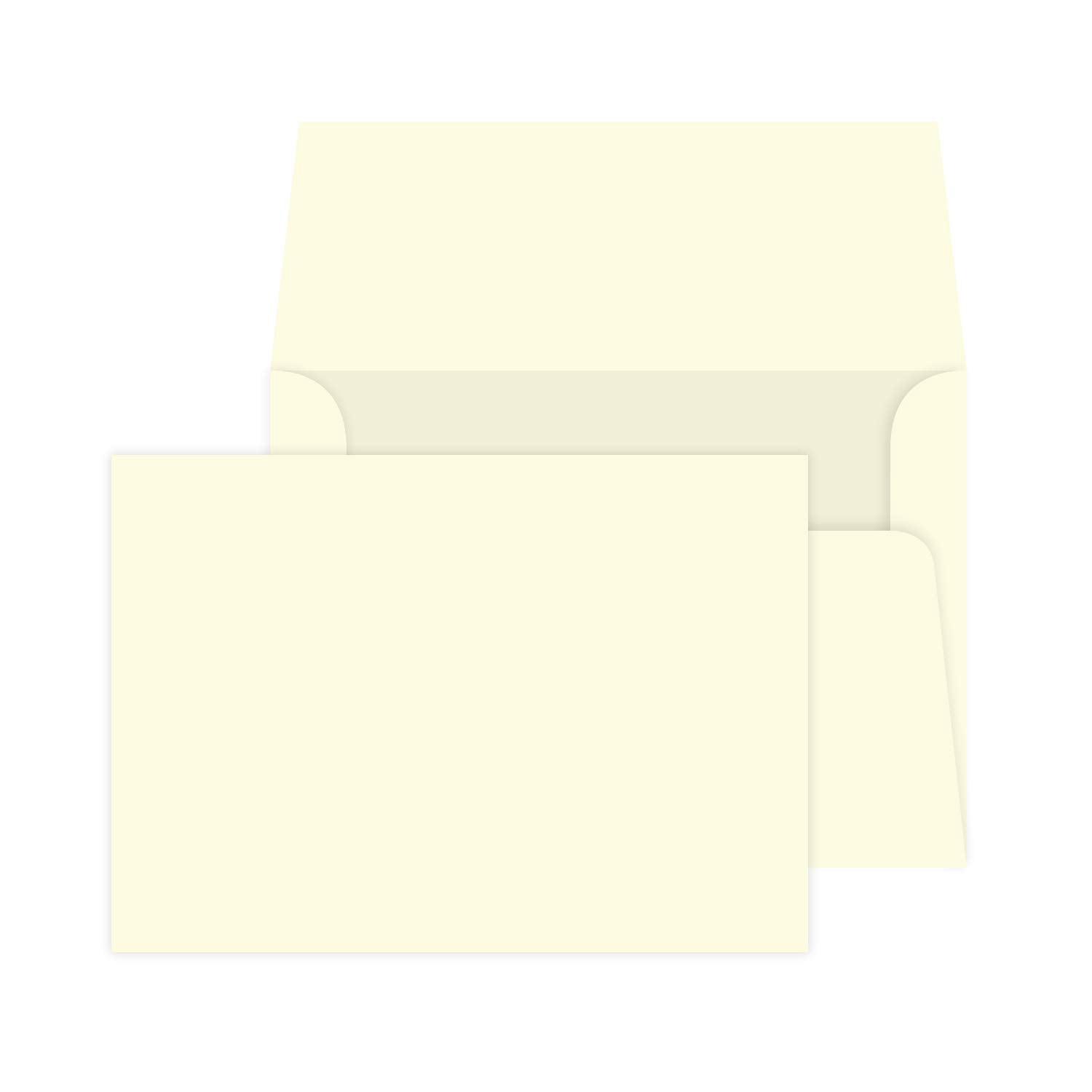 Cream Greeting Note Flat Postcards or Cards with Envelopes - 5 X 7 ...