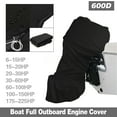 LABLT Boat Motor Covers Full Outboard Motor Cover with 600D Heavy Duty
