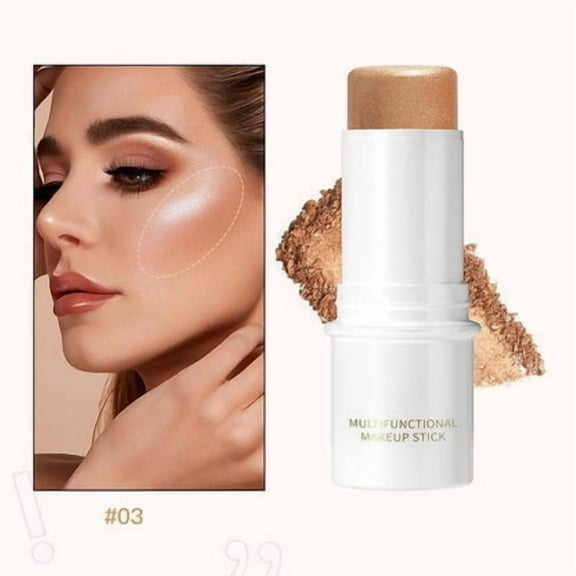 Kokovifyves Matte Blush Stick Solid Multi-function Makeup Stick High Light Cosmetic Stick Concealer Nose Shadow Matte Pearl High Light Stick