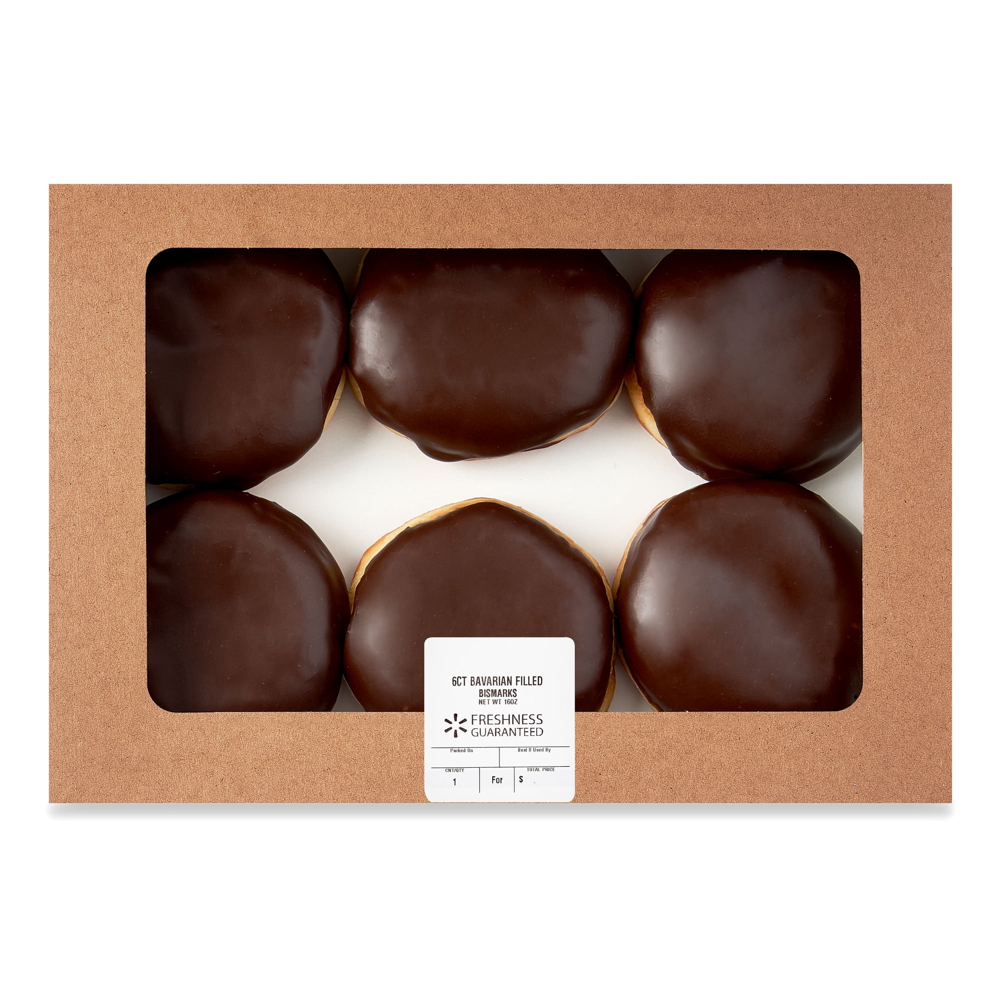 Freshness Guaranteed Bavarian Filled Bismark's Donuts, 16 oz, 6 Count