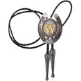 thumbnail image 3 of Vintage Bolo Tie for Men- Initial Letter ABCDMJR to Z Western Cowboy Bolo Tie for Women, 3 of 6