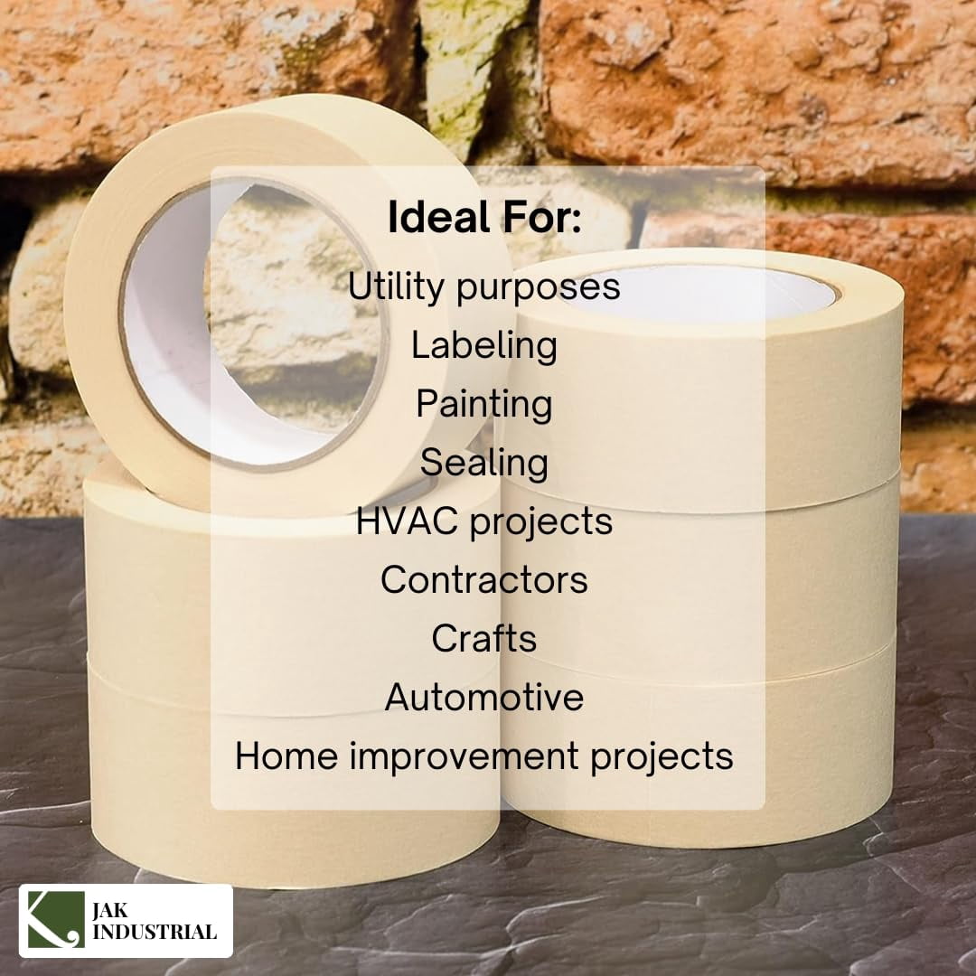 Rolls2 Inch Masking Tape for General Purpose/Painting60 Yards per roll White