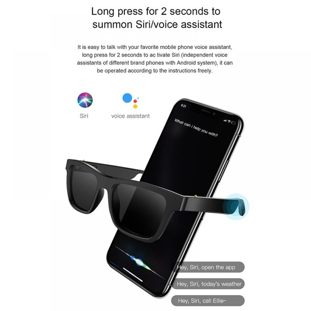 Bluetooth Smart Glasses Hands Free Call 1080P Camera Video GPS Navigation Remind Sunglasses Walmart