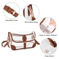 thumbnail image 5 of Women’s Clear PVC Baguette Bag with Adjustable & Detachable Strap, Small Shoulder Crossbody Purse for Stadium Events, 5 of 6
