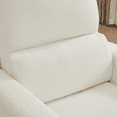 thumbnail image 6 of Aemeios Swivel Manual Recliner Chair Teddy Fabric Nursery Glider Rocker Recliner, White, 6 of 10