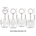 thumbnail image 2 of 1 Box Stainless Steel Keychain Laser Cut Animals Stainless Steel Color 4pcs/box, 2 of 8