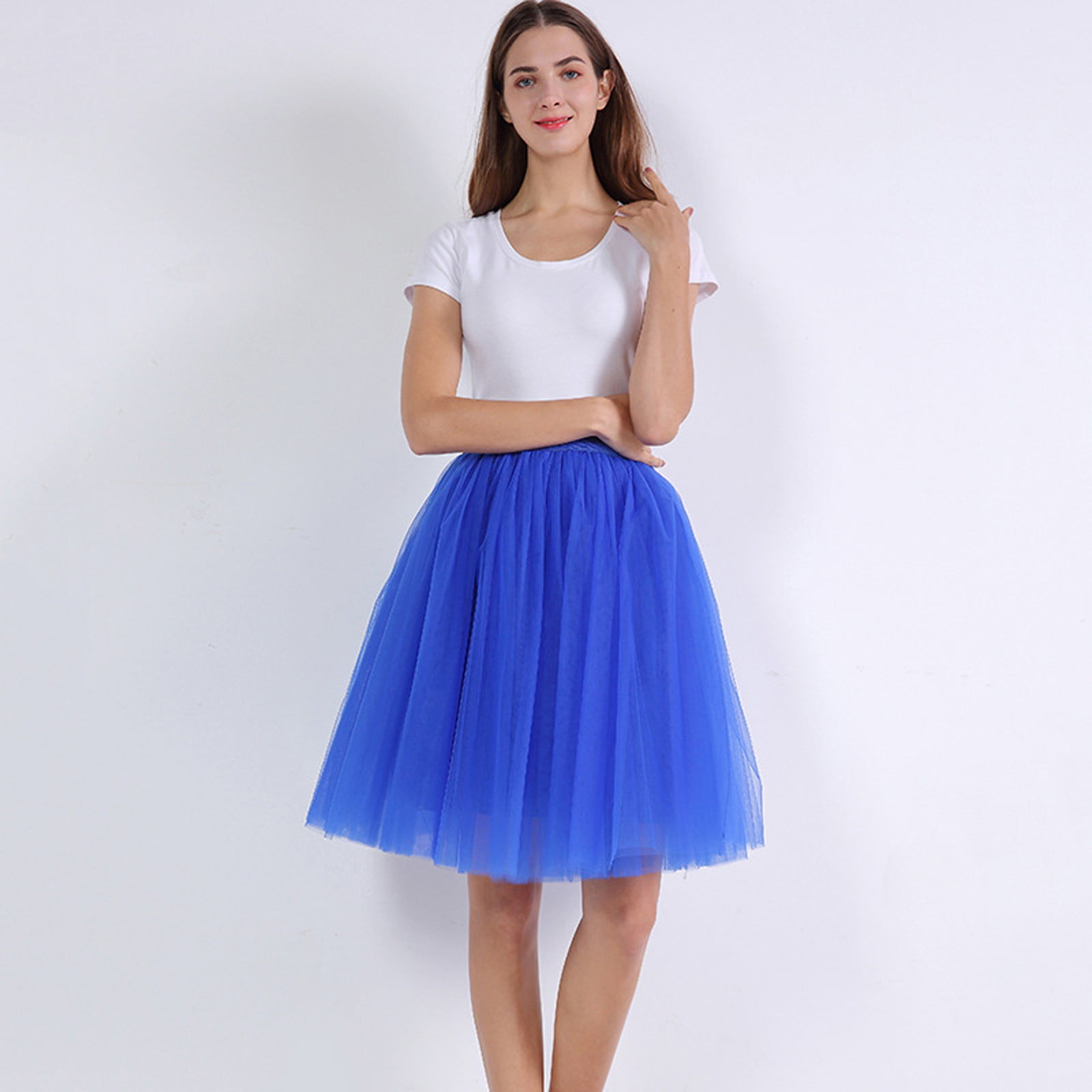 High waisted plaid skirt blue outlet