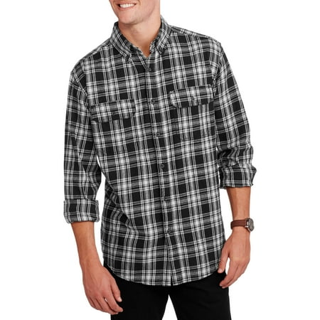 Faded Glory Big Men's Long Sleeve Flannel Shirt - Walmart.com