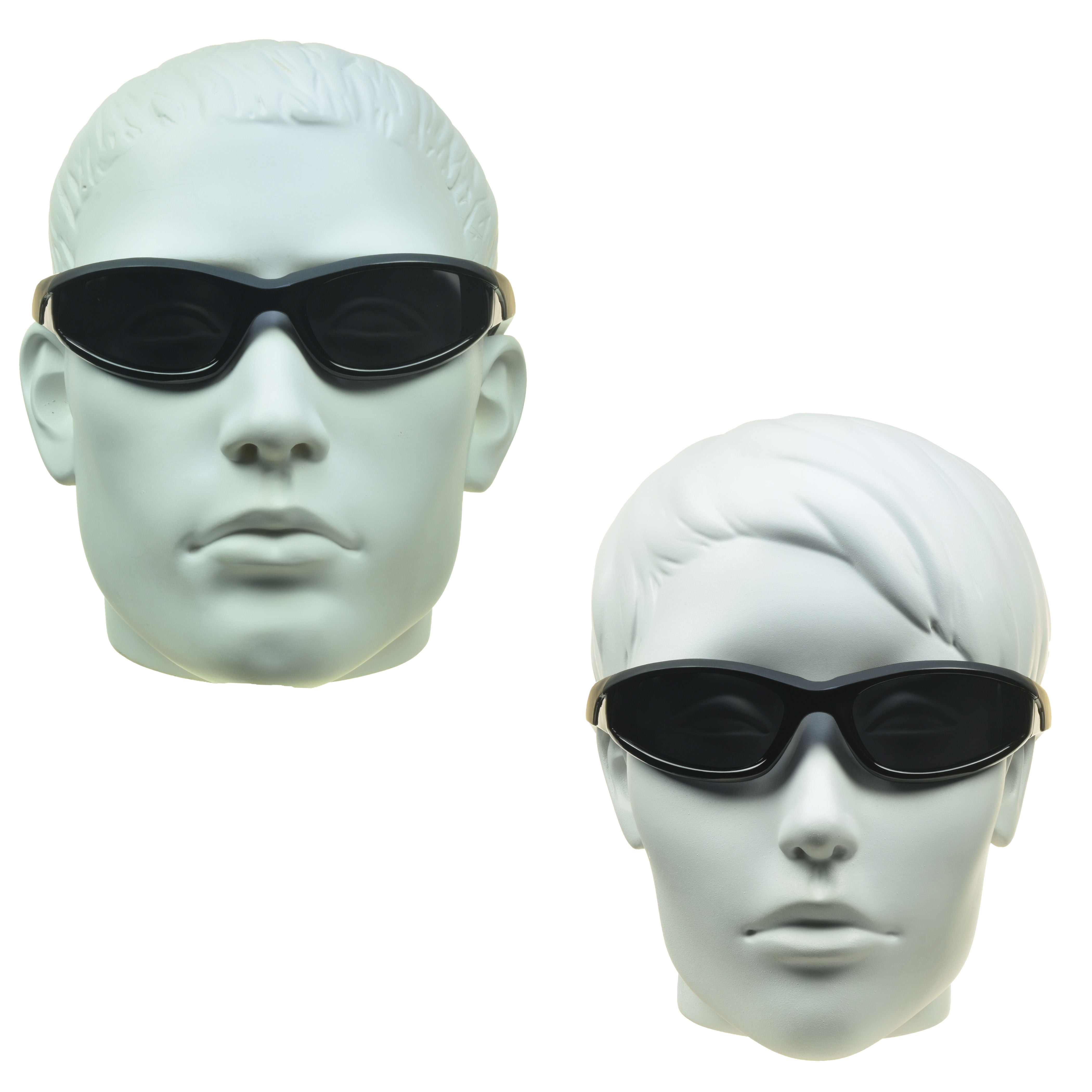 Bikershades Motorcycle Biker Riding Safety Sunglasses Black Men Women Gray 2 Pairs