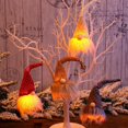 thumbnail image 4 of Handmade Gnome Christmas Ornaments with LED Light, Xmas Gnomes Plush Doll, Scandinavian Santa Elf Table Ornaments, Lighting Hanging Christmas Tree Decorations Home Decor, 4 of 4