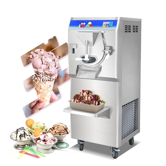 Kolice ETL Certificate Commercial Gelato Hard Ice Cream Machine 9-11 gal/hour Italian Water Ice Machine with Stronger Stainless Steel Door and Hinge