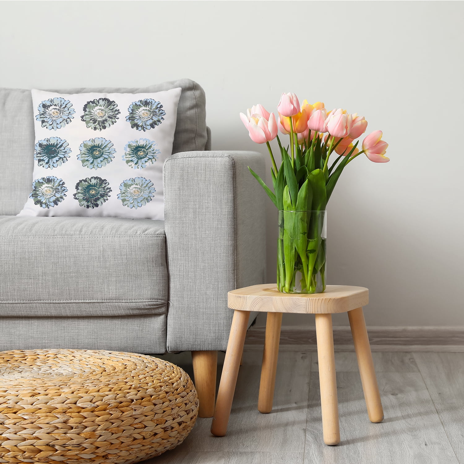 Simply Daisy 16" x 16" Contemporary Multi-color Polyester Throw Pillow