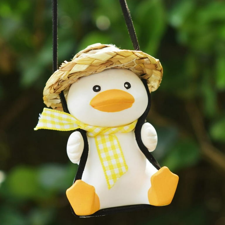 Cute Swinging Duck Car Mirror Hanging Accessories Fun Interior Rearview  Mirrors Decoration (Duck)