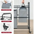 thumbnail image 4 of 3-Bag Laundry Sorter Cart with Lockable Wheels, Heavy Duty Storage Basket for Clothes, 4 of 7