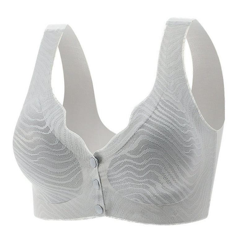 EHQJNJ White Bralette Lace Padding Women Seamless Underwear Comfort Bra Ice  Silk Large Size Beautiful Back Underwear Push up Bralette for Small Chest  White Bralette Lace Triangle 