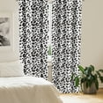 thumbnail image 2 of Ambesonne Leopard Curtains, Monochrome Sketchy Print, Pair of 28"x95", Charcoal Grey and White, 2 of 5