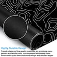 thumbnail image 5 of Black Topographic Map Mouse pad Extended Large Desk Mat, XXL Gaming Mouse Pad Desk Pad,31.5x15.7inch Long Computer Keyboard Mouse Mat Mousepad with Stitched Edge for Home Office Work, 5 of 6