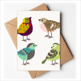 thumbnail image 1 of Cartes de Vœux Motif Oiseaux Adorables Vous Tes Invités Invitations, 1 of 3