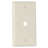 Wall Plate Coax Phone Cooper Wiring 2128LA Standard-Size Telephone and Coax Wallplate, 2-3/4 in W x 4-1/2 in D, Thermoset, Screw Mount 25 Pack ()