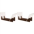 thumbnail image 1 of 2X Vinyl Record Storage Holder Large Capacity Acrylic Ends Display Stand Wooden LP Vinyl Album Desktop Rack, 1 of 8