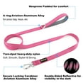 thumbnail image 2 of Plutus Pet Heavy Duty Dog Leash with Lockable Aluminum Carabiner, 4/6 Feet Long, Double-Sided Reflective Nylon, Padded Handle, for Puppy, Small, Medium and Large Dogs (Pink, 1" x 4'), 2 of 7