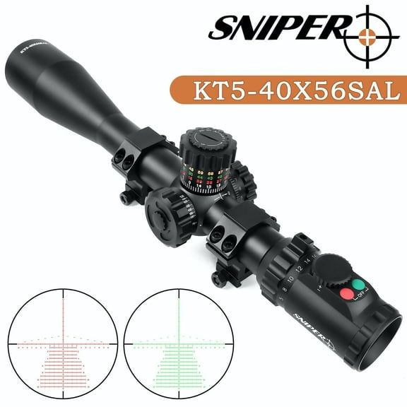 KT5-40X56SAL Rifle Scope 35mm Tube Side Parallax Adjustment R/G illuminate