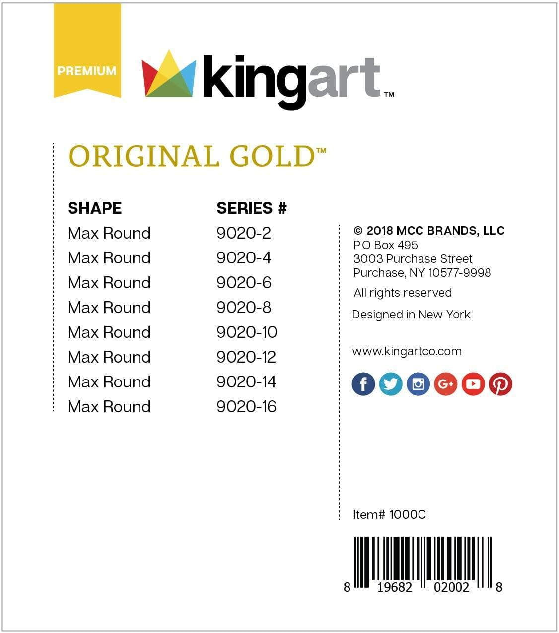 Original Gold Fan Series 9200 by Kingart™-UP TO 60% OFF - Brushes and More