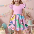 thumbnail image 2 of Pounoo New Kids Dresses Girls Glitzy Print Sleeveless Flower Girl Dresses Round Neck Knee Length Dress Soft Comfort Girls Dresses 7-8, 2 of 6