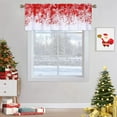 thumbnail image 2 of Kitchen Curtain Valance, Christmas Valance Curtains for Windows, Snowflake Pattern Decorations Curtain Valance for Bathroom Cafe Curtains, 52" W x 15" L, One Panel, 2 of 6