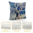 thumbnail image 4 of Chilfamy  Throw Pillow Cover Blue  Indigo Ocean Coral Seashells Beach House Gray Coastal Decorative Pillow Case Home Decor Square  Pillowcase, 4 of 5
