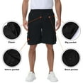 thumbnail image 4 of Men's Hiking Cargo Shorts Outdoor Travel Shorts for Men with Multi Pocket for Fishing Camping Casual Golf Black 34, 4 of 8