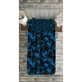 thumbnail image 3 of Ambesonne Camouflage Quilted Bedspread Set 2 Pcs, Dark Tones Hiding, Twin Size, Army Green Black and Blue, 3 of 3