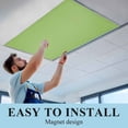 thumbnail image 6 of Green Fluorescent Light Covers, Solid Color Simple Abstract Fashion Light Color Magnetic Light Covers for Ceiling Lights, Fluorescent Ceiling Shade Filters for Classroom Bedroom Office 4x2Ft x 2PCS, 6 of 8