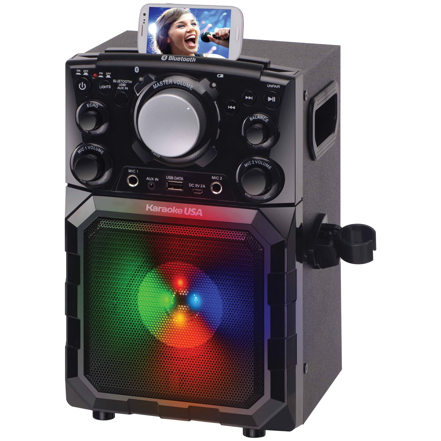 Karaoke USA GQ410 Portable MP3 Karaoke Player with Bluetooth and Rechargeable Battery