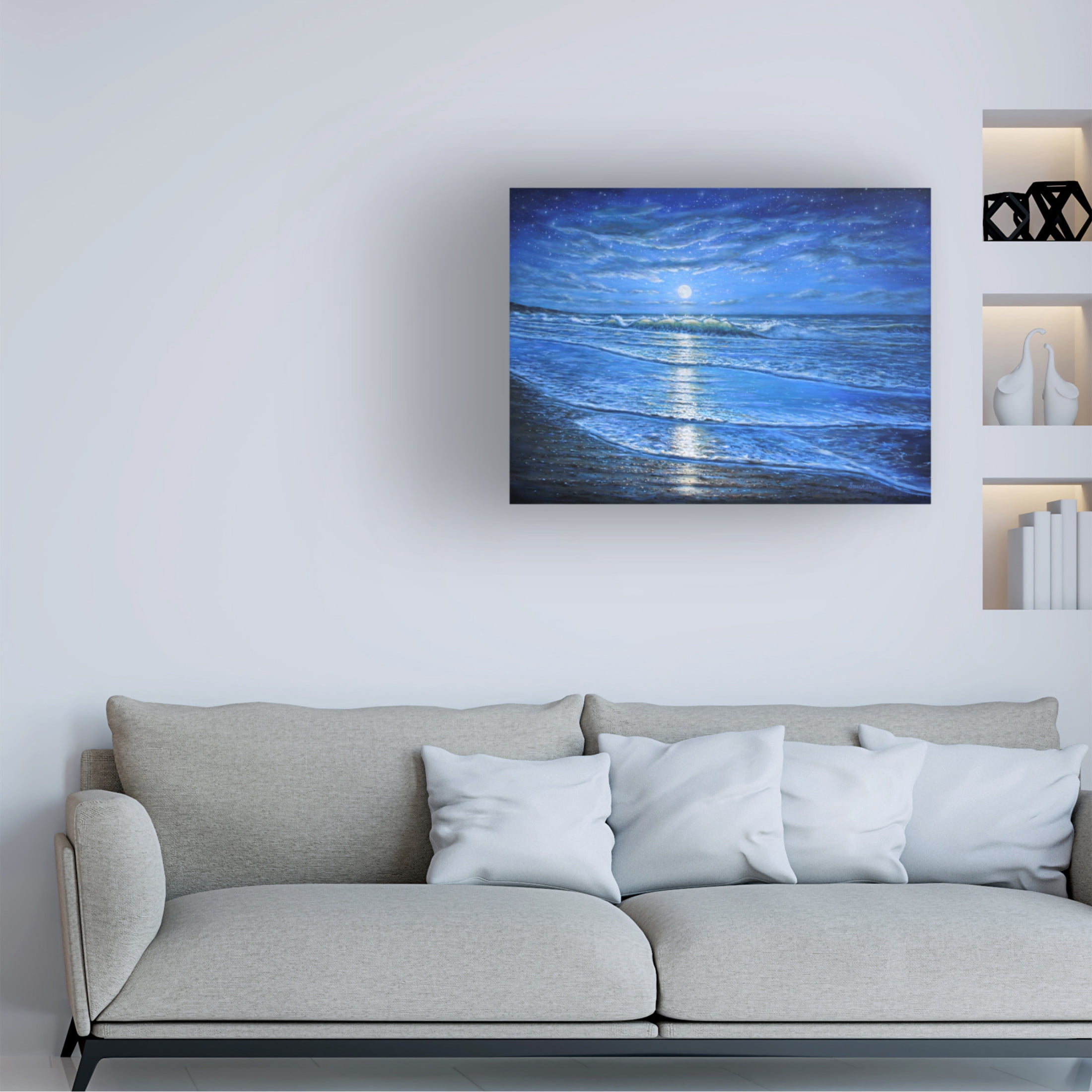Canvas Wall Art - Bruce Dumas 'The Evening Show' Wall Art for Living Room, Bedroom, or Office Décor by Trademark Fine Art - 19 x 14 Inches