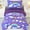 Purple, variant on ZRNBAST 4 Piece Toddler Bedding Set for Girls, Cartoon Stars Rainbow Comforter Set, Includes Comforter, Flat Sheet, Fitted Sheet and Pillowcase, Pink
