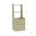thumbnail image 5 of Holaki Tall Nightstand for Bedroom, 2-Drawer Bookcase Nightstand with Charging Station and LED Light, Farmhouse Wooden Bedside Table, Oak, 5 of 8
