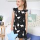 thumbnail image 4 of Balery Fashionable Goose Camisón de princesa para niñas, pijama de algodón con mangas abullonadas, suave y bonito.-Large, 4 of 6
