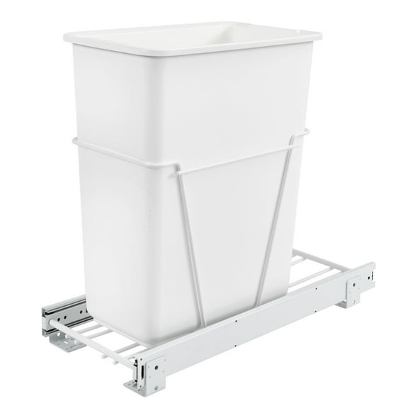 Rev-A-Shelf RV-9PB S Single 30-Qt Kitchen Cabinet Pullout Waste Container