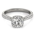 thumbnail image 2 of Bague en Or Blanc 14k Graduée Pavé Tige Diamant Engmt 1 1/3 cttw Taille 7, 2 of 4