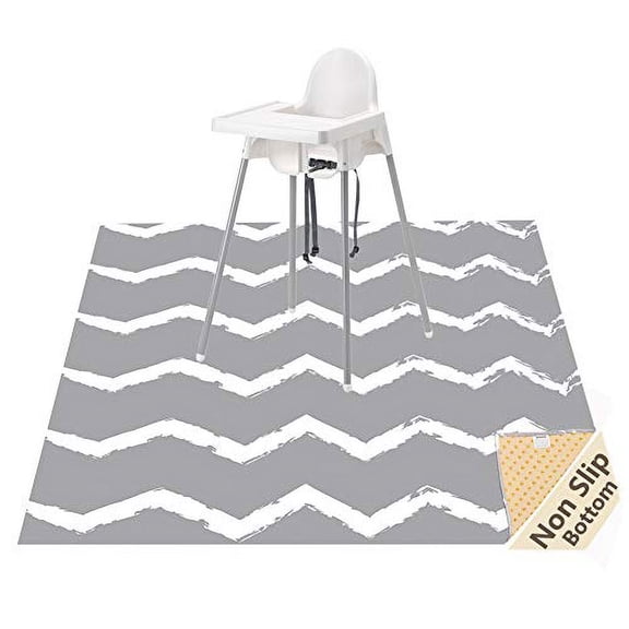 Large Splat Mat for Under High Chair/Arts/Crafts, Washable, Waterproof, Non Slip, Portable Floor Protector for Baby, Kids, Durable Spill, Splash Mat for Pet