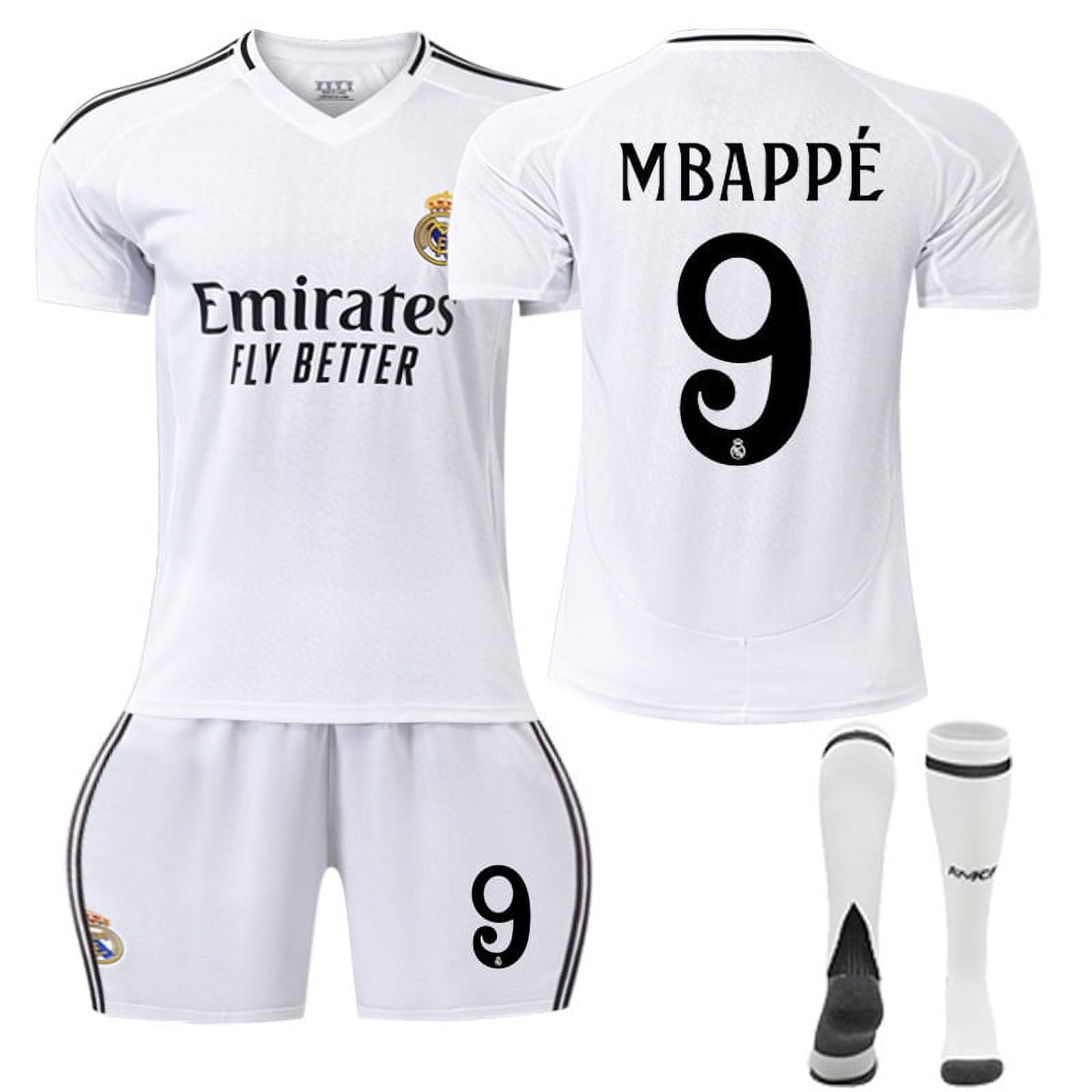 2024-2025 Real Madrid Home Kids Adult Football Shirt No.9 Mbappé