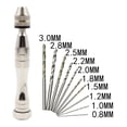 thumbnail image 4 of Pin Vise Brocas manuales Taladro manual Herramienta rotativa para Plata kusrkot Brocas de tornillo de banco, 4 of 6