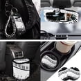 thumbnail image 3 of Yuyamidu Music Note Piano Car Seat Covers Set 13 Pcs Steering Wheel Cover Seat Belt Cover Trash Can Rear View Mirror Cover Cup Coasters Chapstick Holder Keychains Gifts for Men Woman, 3 of 7