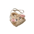 thumbnail image 2 of Adorable bolso de peluche con forma de conejito. Elegante y versátil bolso bandolera o de hombro. Bolso bandolera de peluche., 2 of 6
