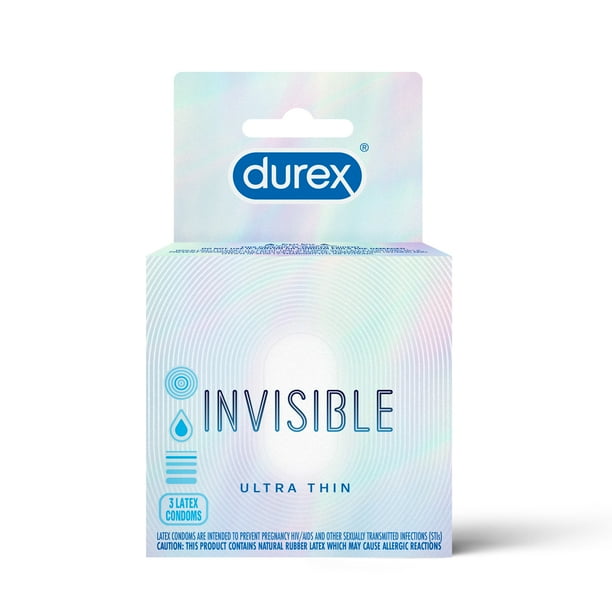 Durex Invisible Condoms, Ultra Thin, Ultra Sensitive Natural Rubber