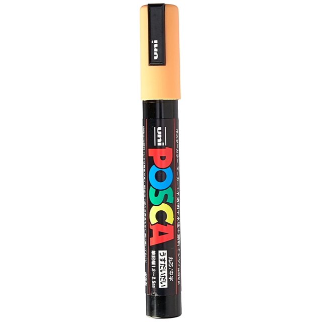 Uni Posca Marcador mediano naranja claro (Pc5M.54) 1 unidad (paquete de 1)