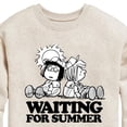 thumbnail image 3 of Peanuts - Marcie & Peppermint Patty - Waiting for Summer Dazed - Toddler & Youth Crewneck Fleece Sweatshirt, 3 of 6